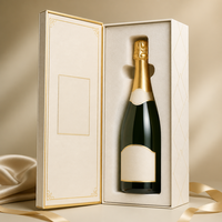 Boîte en papier pliable personnalisée à bas prix, emballage plat pour bouteille de vin, cadeau d'entreprise, emballage pour vin