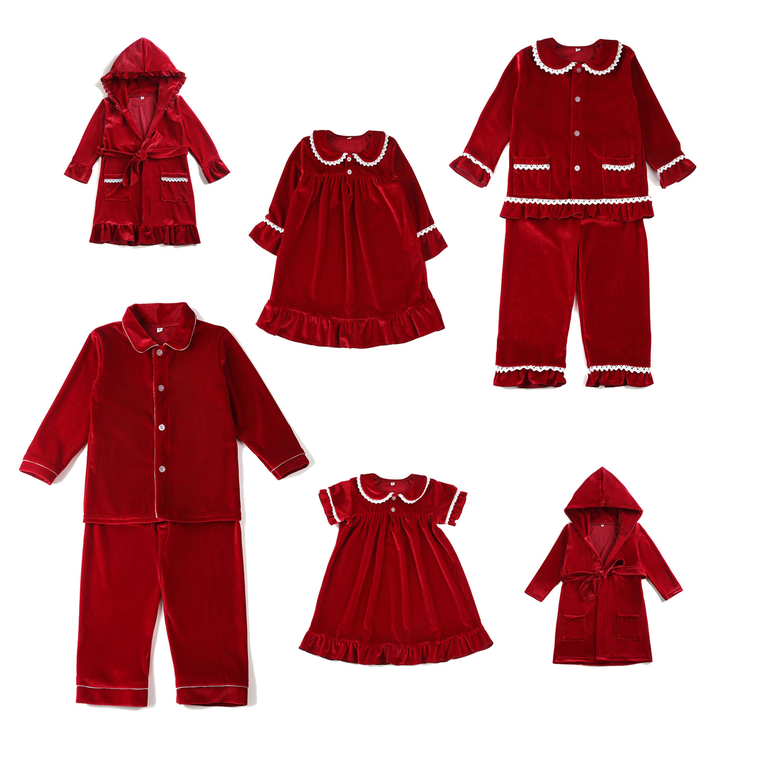 Лидер продаж, семейные рождественские праздничные пижамы из бархатной ткани, подходящая Детская домашняя одежда, наряд