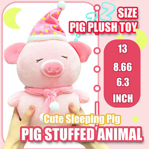 8589 Peluche de Cerdito Rosa Personalizado con Bufanda y Gorro de Santa, Muñeco de Peluche, Regalo de San Valentín para Novias y Enamorados - Product Image 2