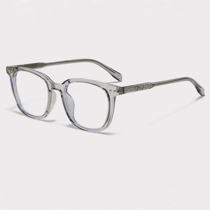 2026年ニューデザイン幾何学模様ユニセックスブルーライトカットメガネTR90スプリングヒンジリベットスクエア軽量眼鏡 - Product Image 2