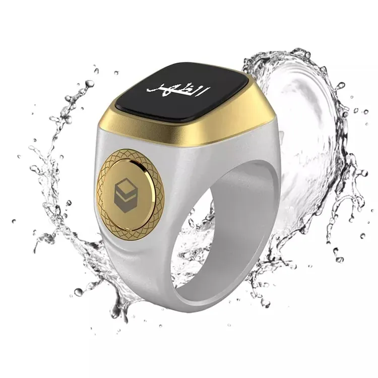 The World First Iqibla Tasbih Smart Ring Muslim Wear Waterproof Tasbih Counter ZIKR RING with Display for Prayer