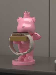 งานประติมากรรมสไตล์แฮนด์เมด งานฝีมือเรซิ่นเพ้นท์มือ ที่วางชาร์จ Apple IWatch8 สำหรับตกแต่งบ้าน ที่ชาร์จแบบ Love-Style - Product Image 3