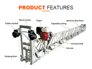 Les finisseurs de béton utilisent une règle à béton à truss pour poser du <span class=keywords><strong>ciment</strong></span>, règle à béton à truss de haute qualité avec moteur à essence. - Product Image 2