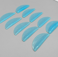 Coussinets de levage de cils en silicone sans colle à paillettes roses 2XL Outil de cils auto-adhésif Luxe Lash Perm Rods