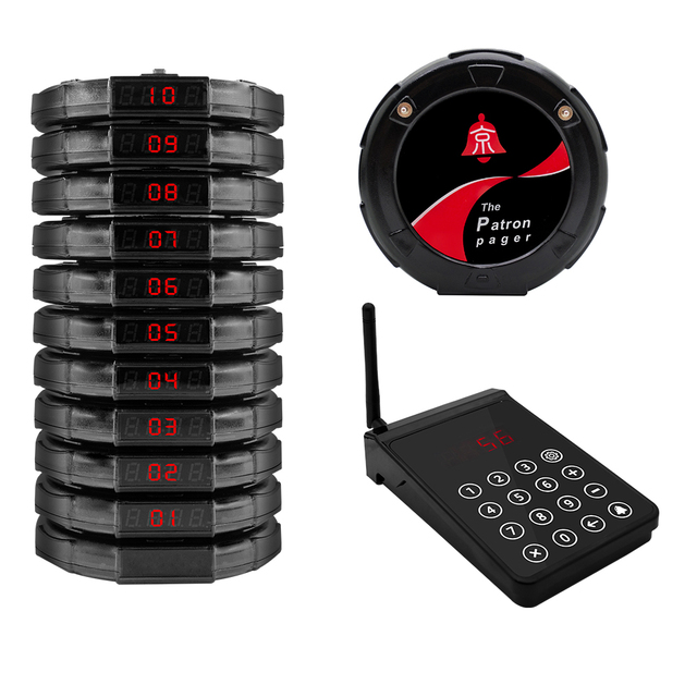 Wireless Restaurant Pager System Beepers Calling Paging System Buzzers for Cafe Shop Church Clinic Food Court Bar