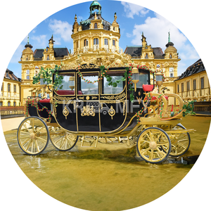 Carrosse royal à chevaux de luxe à 4 roues pour les visites touristiques et les mariages, avec 4 à 6 sièges et structure en acier Q235B - Product Image 6