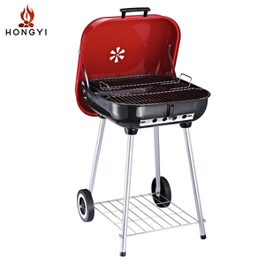 Parrilla de carbón HONGYI, portátil, para exteriores, camping, estufa metálica sin humo, con ruedas y rejilla. - Product Image 5