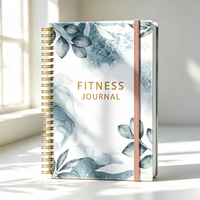 Cuaderno de Espiral Metálico OEM con Banda Elástica, Tapa Dura Gruesa, Papel con Logotipo en Dorado, Fabricante Chino para Uso Diario