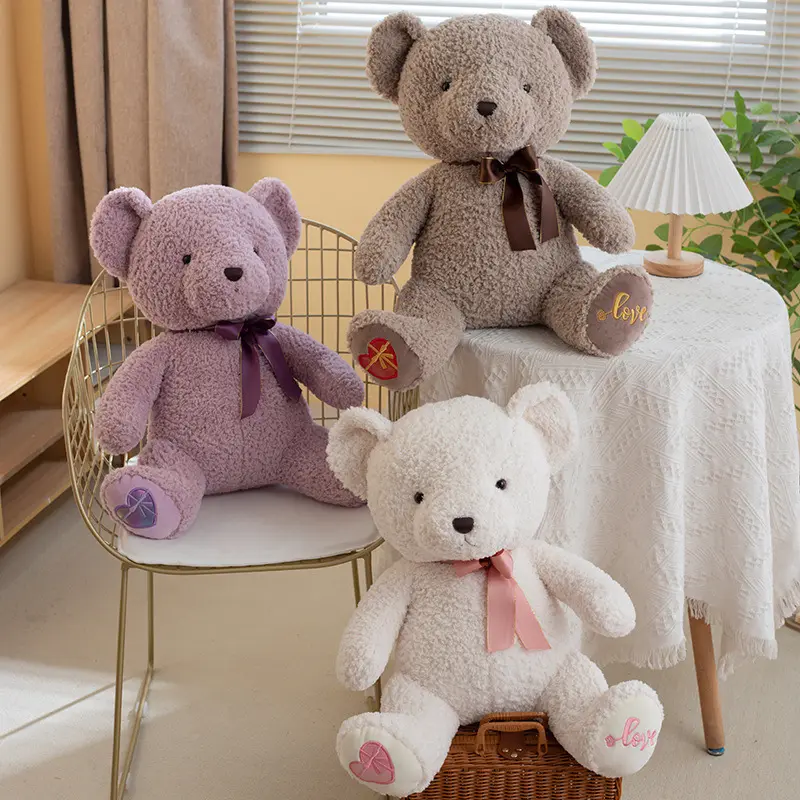 प्लश टेडी भालू प्लश पशु भरे खिलौने गुड़िया बड़े भालू प्लग खिलौना गले भालू