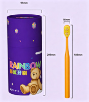 Sikat Gigi Rainbow 12 Buah 12 Warna Kepala Sikat Berbentuk Bunga Wadah Silinder Sikat Gigi Manual Dewasa