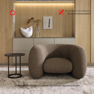 Set di Divani Minimalista di Lusso Leggero Personalizzabile Moderno Design Modulare in Tessuto per Arredamento Soggiorno di Villa - Product Image 4