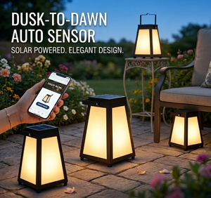 Lampe solaire de jardin LED portable en acier inoxydable WOSEN pour une utilisation en extérieur et en intérieur, éclairage nocturne décoratif, lampe solaire - Product Image 2