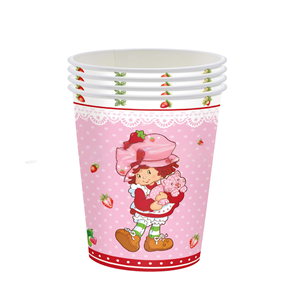 Nieuwe Cartoon Roze Aardbei Pop Thema Kinder Verjaardagsparty Benodigdheden Set Duurzaam Hot Selling Servetten Decoraties Meisjes - Product Image 4