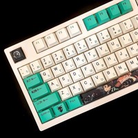 Keyboard Mekanis Gambar Demon Slayer 131 Tombol PBT Dye Sublimasi Cherry High untuk 61 63 64 68 75 84 87 98 104 108 Tombol