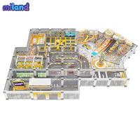 Equipo de Juegos Comercial para Interiores, con Rueda Gigante Interactiva, Piscina de Pelotas, Toboganes Acolchados, Área de Juegos para Guarderías