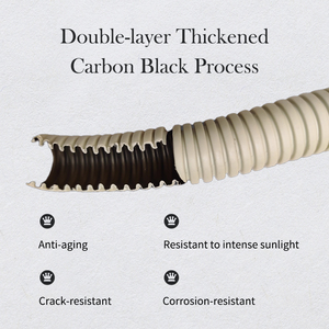 Chất Lượng Cao Của Nhãn Hiệu PVC Hai Lớp Ống Thoát Nước Linh Hoạt Cho Điều Hòa Không Khí 50 Mét Mỗi Cuộn Thương Mại Sử Dụng Dễ Dàng - Product Image 5
