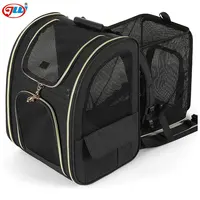 Cat Backpack Carrier, Dog Carrier Backpack espandibile con Mesh traspirante per cani di piccola taglia gatti, borsa per zaino per cani per escursioni