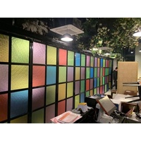 Maßgefertigtes Buntglas-Design Mosaik-Panel Handgefertigtes Kunstglas-Blatt für Villa-Eingangstür Fenster Heimdekoration