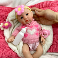 Poupée Reborn en silicone de 12 pouces, corps pulpeux, avec cheveux implantés, poupée compagnon pour enfants