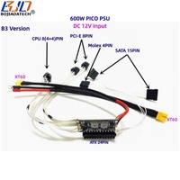 Modul PSU PICO 600W Output DC 12V XT60 Input 24PIN ATX Power Supply Molex PCIE CPU 8PIN untuk Mini PC, Casing Komputer, dan Kartu Grafis