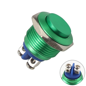 Interruptor de botón pulsador de metal redondo resistente al agua de 19mm, interruptor de encendido momentáneo de 16mm, interruptores de reinicio automático con tornillo - Product Image 3