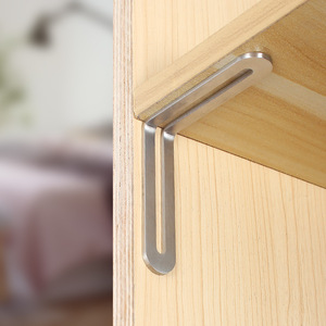 Équerre d'angle en acier inoxydable en forme de L, épaisseur 3 mm, avec trous longs, connecteur de meubles, quincaillerie d'angle - Product Image 1