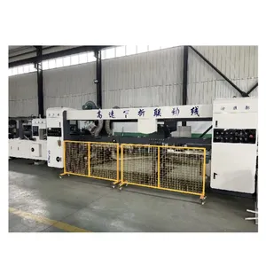 Terbaik kecepatan tinggi Printer Flexo Slotter Die Cutter line Folder Gluer untuk mesin kotak bergelombang