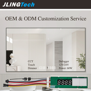 Controlador LED para Espejo con Interruptor Táctil DC12V 60W, Desempañado de <span class=keywords><strong>Triple</strong></span> Nivel, Sensor de Doble Botón, Pantalla de Hora y Temperatura, Atenuación CCT - Product Image 5