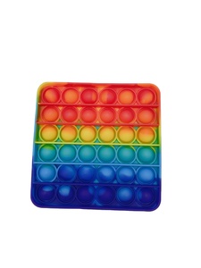 Small Hexagon Stress Bubble <b>Fidget</b> Popper Silicone Sensory <b>Toy</b> Rainbow Color Unisex Promotional Gift - Product Image 4