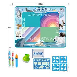 Tikar gambar air Aqua ajaib, dapat digunakan kembali mainan plastik pendidikan untuk mewarnai menulis lukisan - Product Image 4