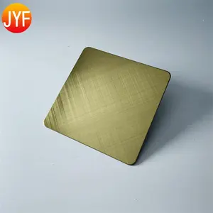 H4024 lamiera di acciaio inossidabile 304 colori lamiera di acciaio inossidabile spazzolata colore ottone - Product Image 1