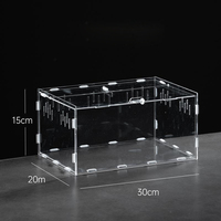 Boîte à reptiles Ustovian de haute qualité pour hermites, boîte transparente pour crabes, boîte d'alimentation durable pour animaux de compagnie