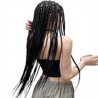 Europe, Amérique et Afrique - Commerce extérieur - Style africain - Tresses universelles multicolores - Crochet - Fil haute température - Grandes tresses volumineuses et lâches - Taille moyenne réglable