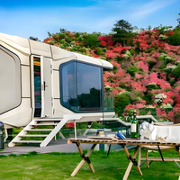 Maisons conteneurs préfabriquées modernes de luxe et modules d'espace mobile pour villas de luxe hôtels camping bureau