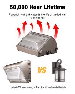 Lámparas LED de Pared de Aluminio Fundido a Presión de 120 lm/w, 60 W/80 W/100 W/120 W Opcionales, 5000 K, con Garantía de 5 Años para Jardín - Product Image 3