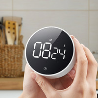 Magnetischer LED-Silent-Timer Digitaler Kunststoff-Küchen-Countdown-Timer Back übung Erinnerung Selbstdisziplin iertes Flip-Dial Wasserdicht