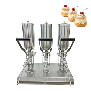 Llenadora de Churro no eléctrica comercial 5L * 3 Con 3 boquillas, máquina Manual de llenado de crema de Churros españoles para panaderías - Product Image 2