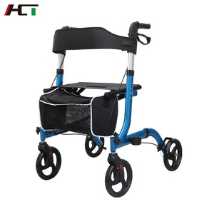 Health and Medical Supplies Body Care for Senior Handicapped Rollator Walker with Shopping Bag and Seat