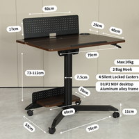 Ada ergonomique Mobile pneumatique gaz hauteur réglable bureau debout ordinateur portable lire livre retourné bureau ressort Table inclinable