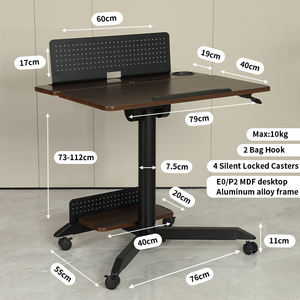 Ada ergonómico móvil neumático <span class=keywords><strong>Gas</strong></span> altura ajustable Escritorio de pie portátil leer libro volteado escritorio resorte Mesa inclinable - Product Image 5