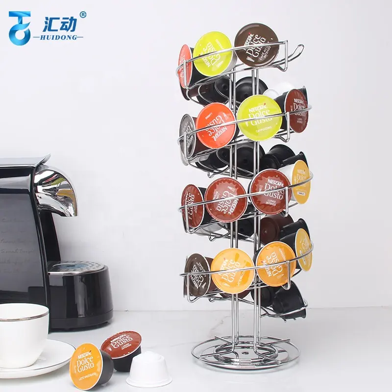 Suporte de cápsula de café, suporte de leite, cápsula de café dolce gusto expresso em formato de árvore, rotativo, em rack, venda imperdível
