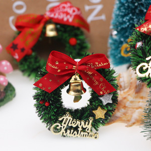 Mini guirlande de Noël Merry <span class=keywords><strong>Chris</strong></span> Mas pentagramme avec anneau en rotin <span class=keywords><strong>et</strong></span> cloche en vente en gros - Product Image 3