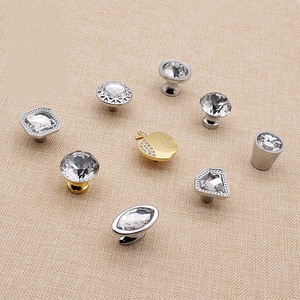 Single-hole diamond crystal handle modern wardrobe cabinet <b>drawer</b> small handle hardware <b>drawer</b> pull - Product Image 3