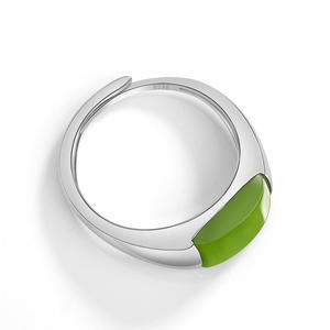 Bagues en jade néphrite Hetian naturel, argent S925 incrusté, bague pour femme, mode, réglable, certificat d'évaluation D1055 - Product Image 3