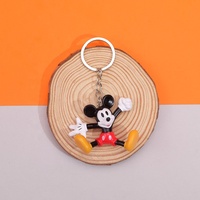 Vente chaude 3D Dessin Animé Mickey Conception PVC Sac En Caoutchouc Charme Porte-clés Cadeau Dragonne Porte-clés En Caoutchouc Personnalisé