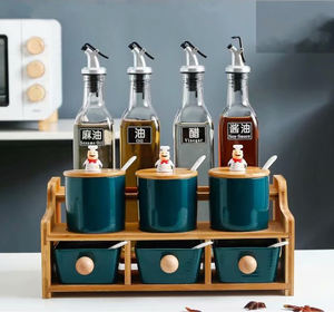 Boîte d'assaisonnement en céramique, pot d'assaisonnement de cuisine, boîte en verre, bouteille d'huile de <span class=keywords><strong>vinaigre</strong></span> et de <span class=keywords><strong>vinaigre</strong></span> 1 pièce - Product Image 3