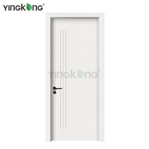 ประตูพีวีซีเคลือบฟิล์ม Yingkang Modern ราคาขายส่ง ประตู WPC แบบมีผิวหน้า ประตูพีวีซีกันน้ำแบบใช้มือ - Product Image 1