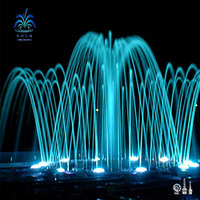 Diseño gratuito de fuentes de espectáculo de agua de baile 3D y fuentes de baile de música de piscina ligera
