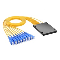 Répartiteur optique PLC 1x16 FTTX, type boîtier ABS, connecteur SC UPC, monomode G657A pour réseau de télécommunications FTTH PON CATV