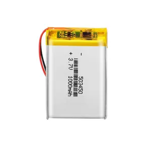 Personalizar batería de polímero de litio 3,7 V 1000mAh 503450PL 603055PL 722060PL 803040PL 102050PL celdas de batería Lipo 3,7 voltios 1Ah 1 Amp